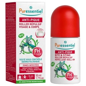 Puressentiel, tělový repelent, roll-on, 50 ml