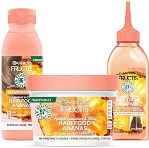 Garnier - Fructis Hair Food Ananas - Sada pro péči o dlouhé a matné vlasy - 3 produkty