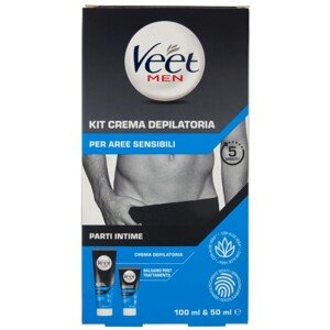 Veet Men Sada depilačního krému pro citlivé oblasti 100ml&50ml