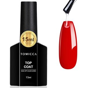 TOMICCA Gel Top Coat číry gélový vrchný lak, vysoko lesklý 15ml