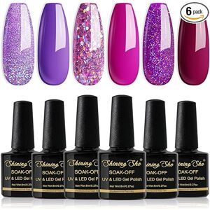 Shining She Gel Nail Polish 6x8ml gel lak na nehty