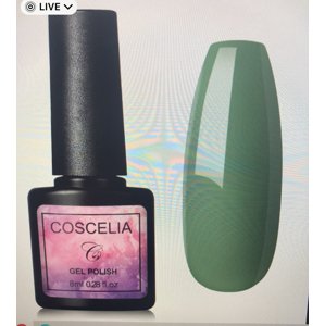 COSCELIA  Namáčecí UV gel na nehty zelený 1x8ml +1x8ml Top Coat