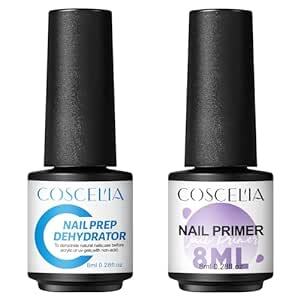 Coscelia  Primer na gelové nehty , Dehydrator odvlhčovač na nehty,2x8ml