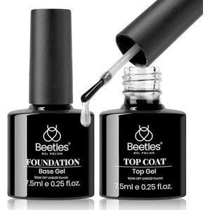 Beetles 2x7,5 ml Foundation Base Gel, Top Coat