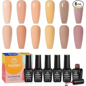 Sada gelových laků Beetles 6x7,5ml  barev Nude Parade Gel Polish Kit