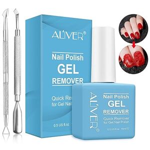 ALIVER set -Odstraňovač gélového laku na nechty 2x15ml + škrabka+odtlačovač