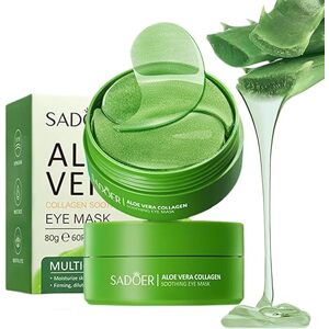 SADOER Maska pod oči s aloe vera, 60 ks