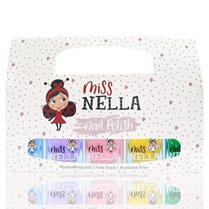 Miss Nella Good Vibes – speciální třpytivý dětský lak na nehty 5x4ml