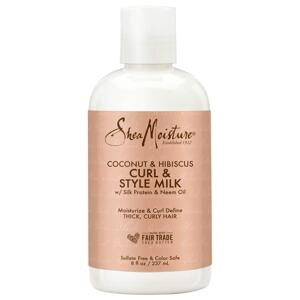 Shea Moisture SheaMoisture Fair Trade mléko na lokny a styling s hedvábným proteinem a kokosovým ibiškem, 254ml