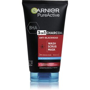 Garnier Pure Active 3v1 čisticí gel, peeling a maska s aktivním uhlím proti černým tečkám 150 ml