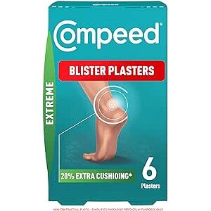 Compeed Extreme náplasti na puchýře, 6 hydrokoloidních náplastí, ošetření nohou