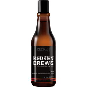 RedKen BREWS Šampon, kondicionér a tělové mýdlo 300ml (Láhev je mírně ohnutá)