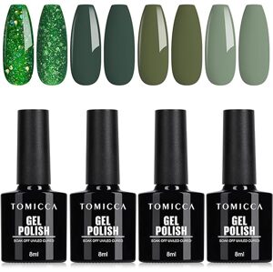 TOMICCA Shellac - UV sada laků na nehty 4x8ml SET 10, ZD81, ZD82, ZD83, ZD84