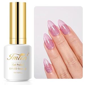 Imtiti Iridescent Glitter Translucent Orchid Pink Gel AZ02-10 15ml