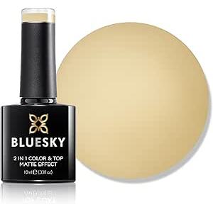 Bluesky 2 in 1 Matte Colour & Top Gel Nail Polish 10ml, Apricot - LBM04