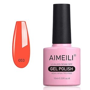 AIMEILI  UV LED gelový lak na nehty - Neon Orange Zest (053) 10ml