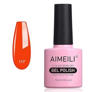 AIMEILI Soak Off UV LED oranžový gelový lak na nehty - Lilium Pumilum Orange (117) 10ml