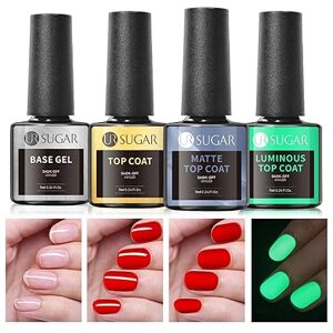 UR SUGAR No Wipe Base a Top Coat, 4x7,5ml