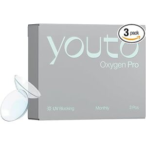 Youto Oxygen Pro měsíční kontaktní čočky  -3 BC  8,7 mm, DIA 14,0 mm, Balení po 3 kusech