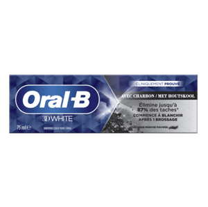 Oral-B 3D White s aktivním uhlím 75ml (bez krabičky)