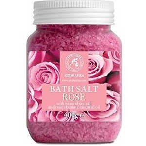 AROMATIKA Mořská sůl ROSE s přírodním  růžovým esenciálním olejem 400ml