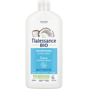 Natessance - Extra jemný šampon - organický kokosový a rostlinný keratin 500 ml