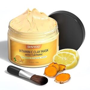 SHVYOG Vitamín C pleťová maska ​​s kaolinovým jílem a kurkumou pro tmavé skvrny 150g