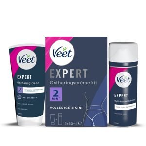 Veet - Expert - Bikini Cream Kit pro odstranění chloupků 100 ml (2 x 50 ml)-poškozená krabička