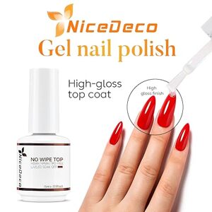 Nicedeco No Wipe Gel Top Coat 15 ml