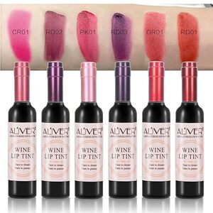 Aliver Wine Lip Tint 4 Colors, 4 x 7 g, CR01, PK01, RD03, RD01