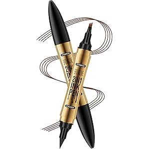 HelloKiss HelloKiss- 2-in-1 Liquid Eyeliner and Eyebrow Pen 01# , 2x1ml
