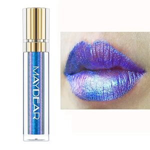Maydear Chameleon Lipstick, High Pigmented , dlouhotrvající voděodolný barevný diamantový lesk na rty