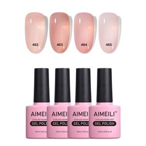 AIMEILI UV LED gelové laky na nehty Nude Set - 4 x10 ml - sada číslo 22, 462-465