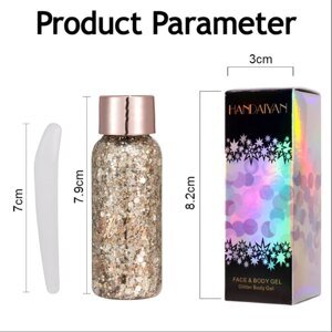 HANDAIYAN Holografické zlaté tělové třpytky 32ml