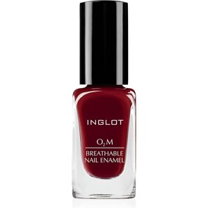 Inglot O2M prodyšný lak na nehty tmavě červená 652 11ml