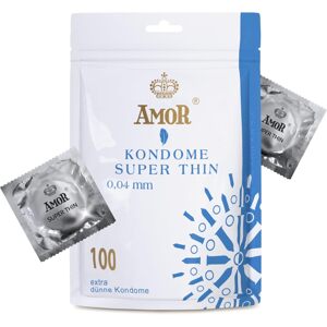Kondomy Amor Premium Super Thin, extra tenká stěna 0,04 mm 100 ks