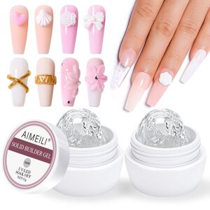 AIMEILI Solid Builder Gel pro gelové nehty, clear, 2x15g