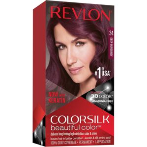 Revlon Colorsilk beautiful color Permanentní barva na vlasy s keratinem, bez amoniaku, 34 Deep Burgundy