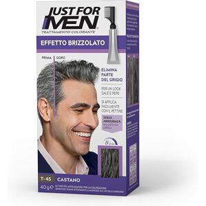 Just for Men šedé vlasy, pro přirozený šedivý vzhled, hnědá barva,T45, 40g