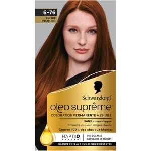 Schwarzkopf – Oleo Suprême – Permanentní olejová barva na vlasy Cuivré Profond- Hluboká měď 6-76