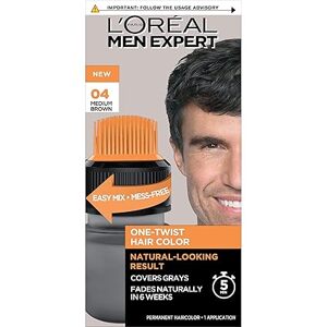 L'Oréal Paris Men Expert  bez amoniaku, středně hnědá 04,