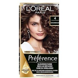 L'Oréal Paris Préférence, 4.0 Natural Brown - Přírodní Hnědá