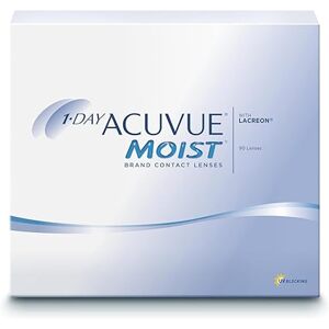 Acuvue 1-denní vlhké kontaktní čočky, měkké, čiré, 90, BC 9,0 milimetrů, DIA 14,2 milimetrů, -5,0 dioptrií
