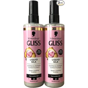 Schwarzkopf GLISS Liquid Silk Express Repair Conditioner, 200 ml Bezoplachový kondicionér k nastříkání -  chybí víčko