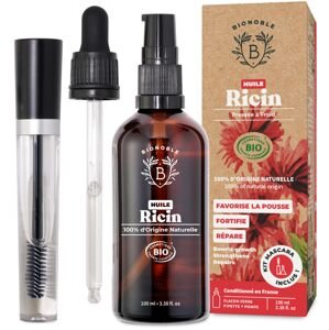 Bionoble Organický ricinový olej 100 ml + sada na řasenku