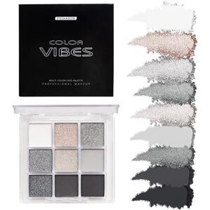 ine Paleta 9 barevných šedých očních stínů Color Vibes - Černá