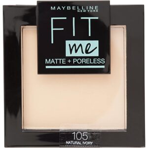 Maybelline New York Fit Me Mat & Poreless Powder, 105 přírodní 9 g