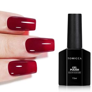 TOMICCA TOMICCA, Gel lak na nehty, odstín 145 Jelly Wine red, 15 ml