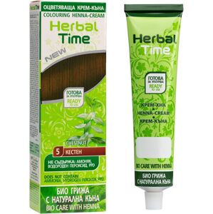 Herbal Time Henna barvicí krém s extraktem z kopřivy Chestnut 5, 75ml