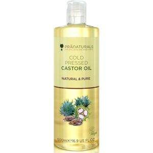 Pranaturals Pranaturals, cold pressed castor oil, ricinový olej, 500 ml-poškozené víko